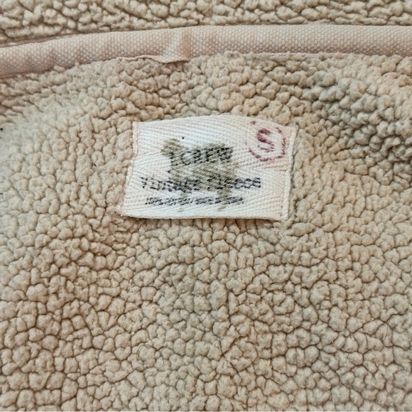 J.Crew Vintage Sherpa Lined Zip Hoodie Sweatshirt Beige Size Small - Picture 12 of 16